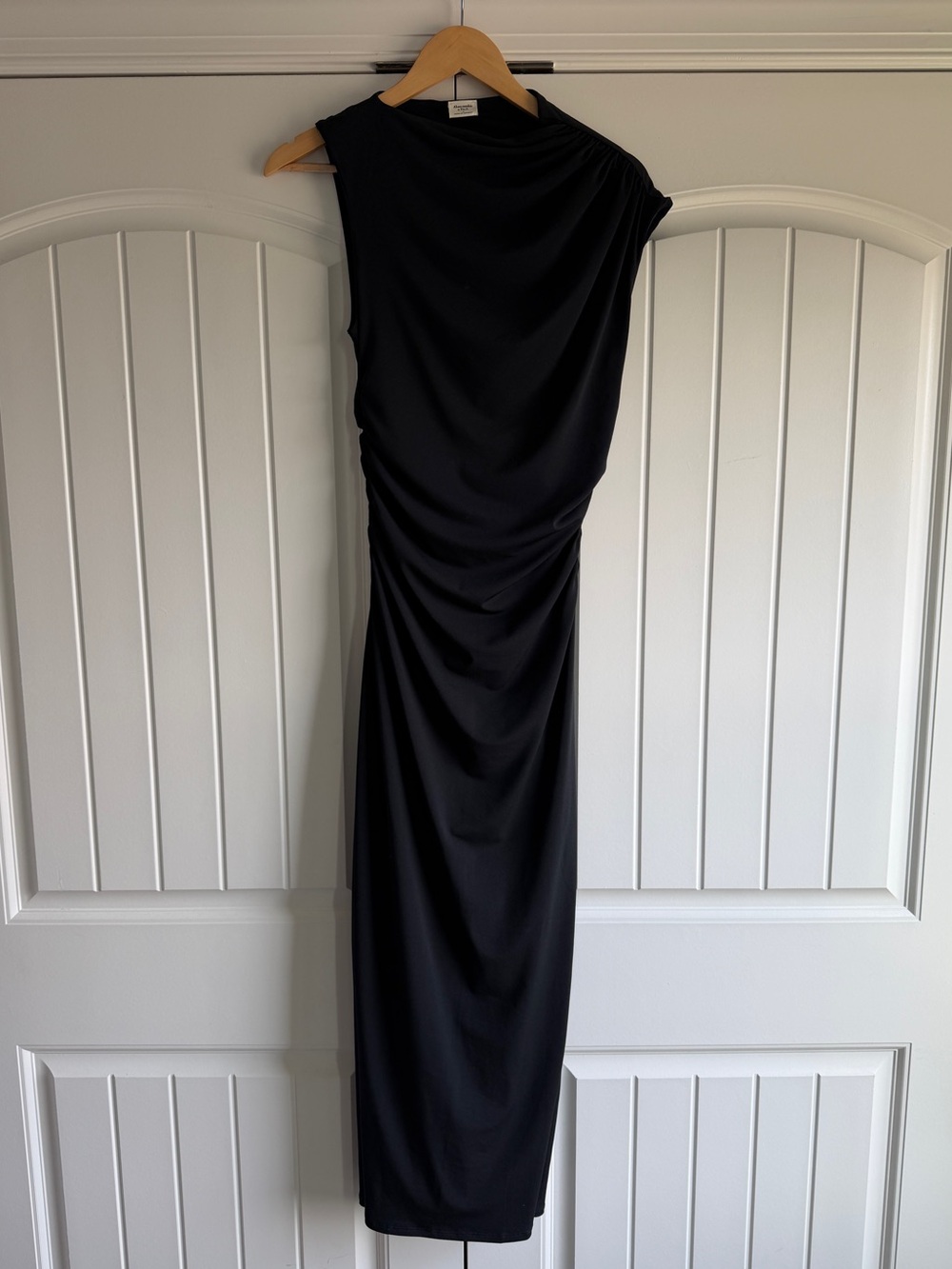 Abercrombie One Shoulder Ruched Maxi Dress
